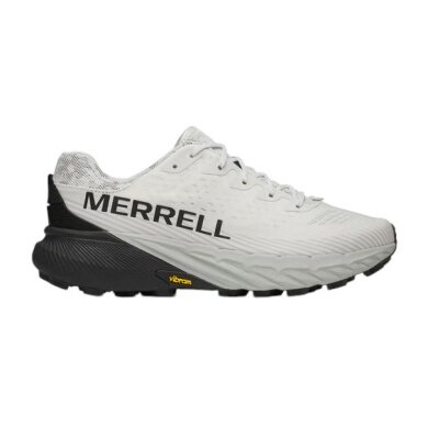Merrell Trail Running Shoes Agility Peak 5 (comfortable fit, Rock Plate) white/black men's