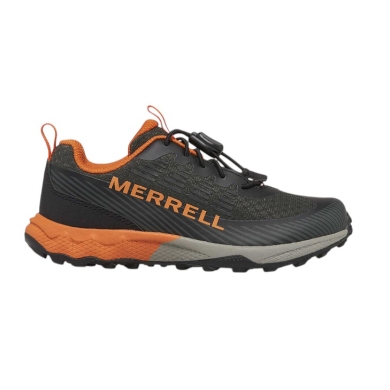 Merrell Hiking Shoes Agility Peak (All-Terrain, Quick-Lace System) olive/black/orange boys