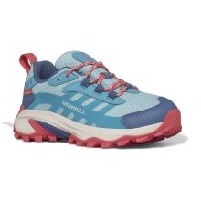 Merrell Moab Speed 2 Low Waterproof Hiking Shoes (All-Terrain, waterproof) turquoise/coral girls