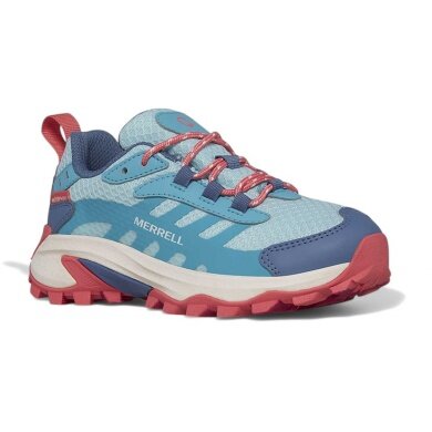 Merrell Moab Speed 2 Low Waterproof Hiking Shoes (All-Terrain, waterproof) turquoise/coral girls