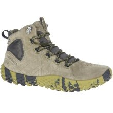 Merrell Sneaker Wrapt Mid WP (Minimal running shoes, leather, waterproof) olive green men's