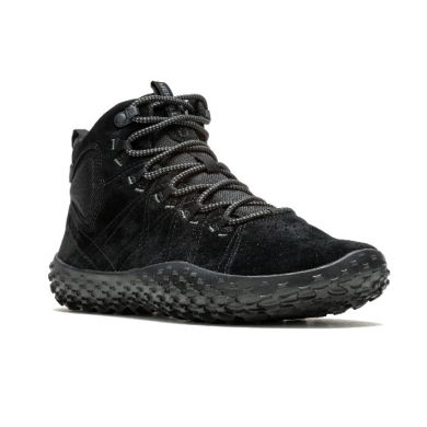Merrell Sneaker Wrapt Mid WP (Minimal running shoes, leather, waterproof) black men's