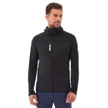 Millet Fleece Jacket Fusion Grid Hoodie (Polartec, breathable) black men's