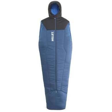 Millet Sleeping Bag Bossons 5° Reg (2-Season Sleeping Bag, Zip Opening) - denim blue