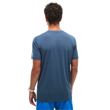 Millet Hiking/Leisure T-shirt Intense Essential TS (4-Way Stretch, ultra-lightweight, quick-drying) denim blue Men's