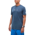 Millet Hiking/Leisure T-shirt Intense Essential TS (4-Way Stretch, ultra-lightweight, quick-drying) denim blue Men's