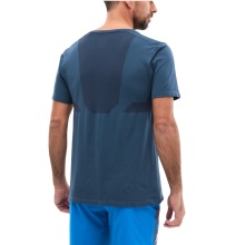 Millet Wander T-shirt Wanaka Seamless (seamless, comfortable fit) denim blue men's