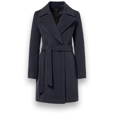 Milo Winter Coat Wanya (Wool Blend) Navy Blue Ladies