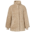 Milo winter jacket (plush jacket) Olivia with stand-up collar sand brown ladies