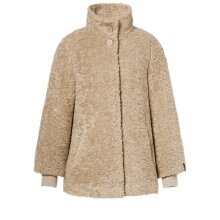 Milo winter jacket (plush jacket) Olivia with stand-up collar sand brown ladies