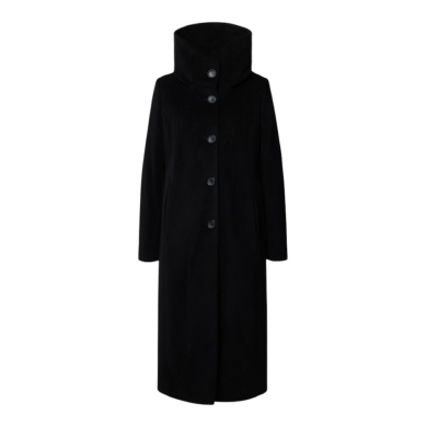Milo Winter Coat Stacy (Wool Blend, Warm, with Hood) Black Ladies