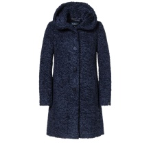 Milo Winter Coat Stella with Hood (Teddy Fleece) Navy Blue Ladies