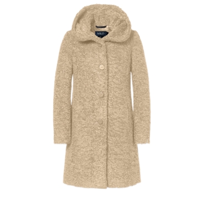 Milo Winter Coat Stella with Hood (Teddy Fur) Sand Brown Ladies