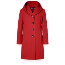 Milo Bella Winter Coat (Wool Blend, with Hood) Red Ladies