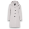 Milo Bella Winter Coat (Wool Blend, with Hood) Stone Grey Ladies