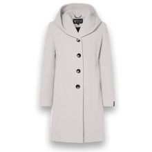 Milo Bella Winter Coat (Wool Blend, with Hood) Stone Grey Ladies