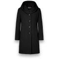 Milo Bella Winter Coat (Wool Blend, with Hood) Black Ladies