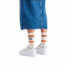 MoEa Daily Sock Crew Bamboo - Don't kale my vibe - beige/orange - 1 pair