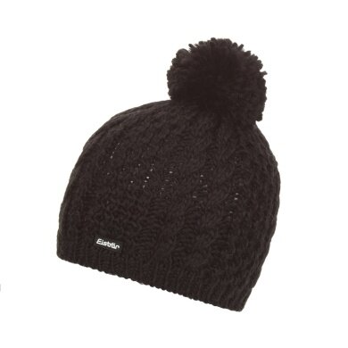 Polar Bear Knitted Hat (Pom Pom) Afra Ladies - black - 1 piece