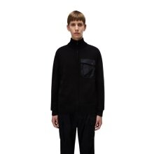 Napapijri Berti Full-Zip Jumper (Cotton, Chest Pocket) Black Men's