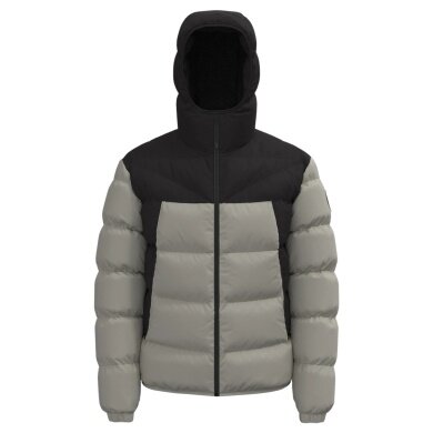 Napapijri Winter Quilted Jacket Molveno with Hood (Thermofibre™ Insulation) grey/black Men's