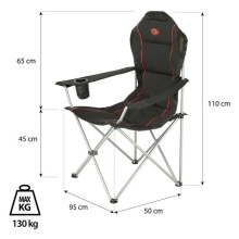 Nils Camp Camping Chair NC3080 (User weight max. 130 kg) black/red