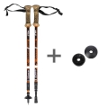 Nils Camp Walking Poles TK696 (Trekking Poles, ergonomic cork grip, rubber tips, adjustable height) - 2 pieces
