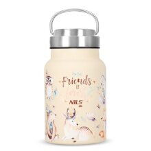 Nils Camp Water Bottle NC3806 Forest (Stainless Steel) 520ml beige