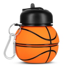 Nils Camp Water Bottle NC4104 Basketball Design (Silicone Folding Cup) 550ml orange
