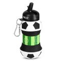 Nils Camp Drinking Bottle NC4104 Football Design (Silicone Folding Cup) 550ml white/black