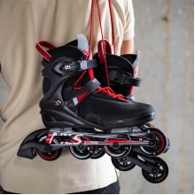 Nils Extreme Inline Skates NA14124 (Wheels: 80x24mm/82A, Bearings: ABEC 7) black/red men's