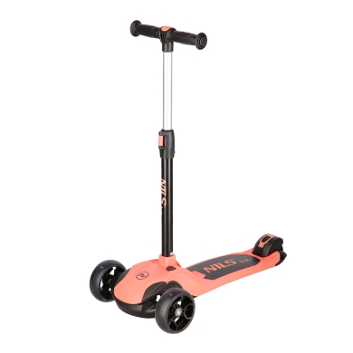 Nils Fun Scooter HLB122 (foldable scooter, bearings: ABEC 7) black/pink - girls