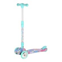Nils Fun Scooter HLB15A LED with brake (foldable scooter, bearings: ABEC 7) mint/multicoloured - girls
