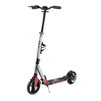 Nils Extreme Scooter LED HM122T with disc brake (foldable scooter, bearings: ABEC 7) black/silver