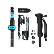 Nils Camp Trekking Poles TK8604 (Adjustable Hiking Poles) black/blue - 2 pieces