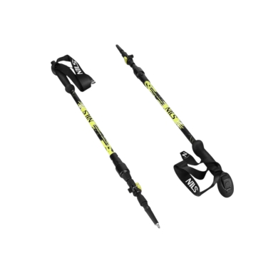 Nils Camp Trekking Poles TK8608 (Adjustable Hiking Poles) black/yellow - 2 pieces