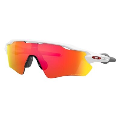 Oakley Sunglasses Radar EV Path (Lens Colour: Prizm Ruby) glossy white - 1 pair of glasses with hard case