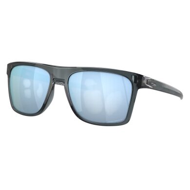 Oakley Leffingwell Sunglasses Polarised (Lens Colour: Prizm Deep Water Polarised) Crystal Black - 1 Pair of Glasses