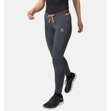 Odlo Running Tights X-Alp Winter (actively warms, freedom of movement, dirt and water repellent) blue/grey Women