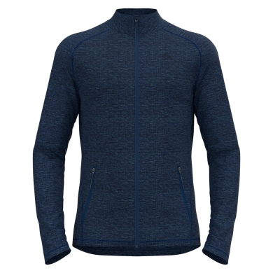 Odlo Fleece Jacket Tenica Mid Layer Full Zip (softly lined interior) dark blue melange Men