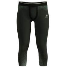 Odlo Performance Warm Blackcomb 3/4 Functional Underwear Trousers (seamless, freedom of movement) dark green/black men's