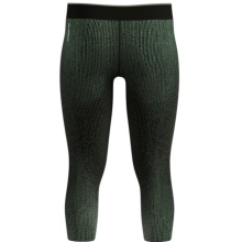 Odlo Performance Warm Blackcomb 3/4 Functional Underwear Trousers (seamless, freedom of movement) dark green/black men's