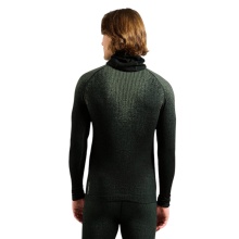 Odlo Performance Warm Blackcomb Long Sleeve Functional Underwear Shirt with Face Protection Dark Green Men's