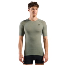 Odlo Performance Wool 140 Functional Underwear Shirt (Merino Mix, Seamless, Quick-Drying) Green Men's