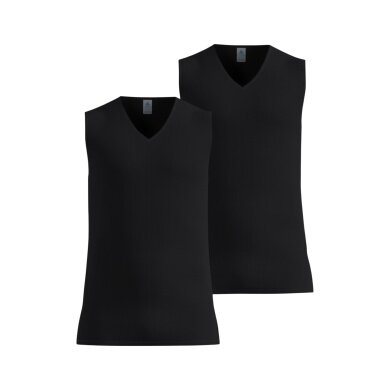 Odlo Active Light Functional Underwear Singlet with Neckline Black Men's - Pack of 2