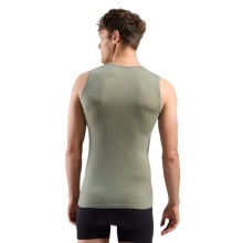 Odlo Functional Underwear Singlet Merino Performance 140 Seamless (Merino Wool, Maximum Freedom of Movement) Green Men's