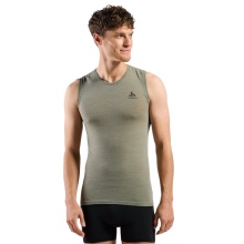Odlo Functional Underwear Singlet Merino Performance 140 Seamless (Merino Wool, Maximum Freedom of Movement) Green Men's