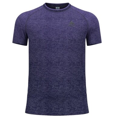Odlo Sport Leisure T-shirt Essential Seamless (light, moisture-regulating) navy blue/purple mélange men's