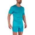 Olaf Benz Underwear T-shirt RED1201 (Polyamide, comfortable wearing experience) aqua blue Men's