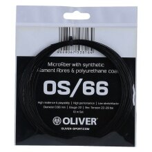 Stringing with badminton string Oliver OS-66 black